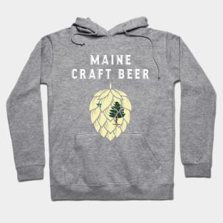 1909 Maine State Flag - Craft Beer Hop Cone Hoodie